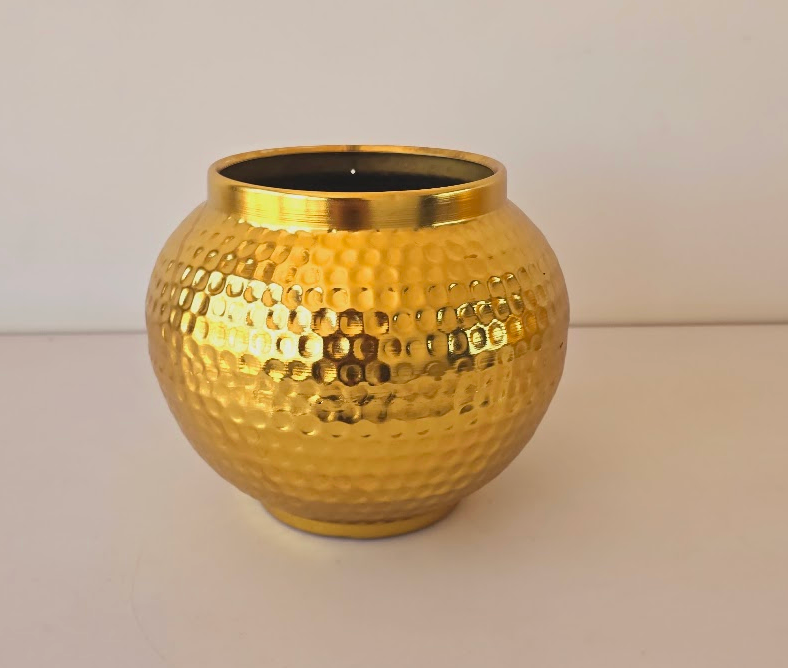 Hammered Metal Planters