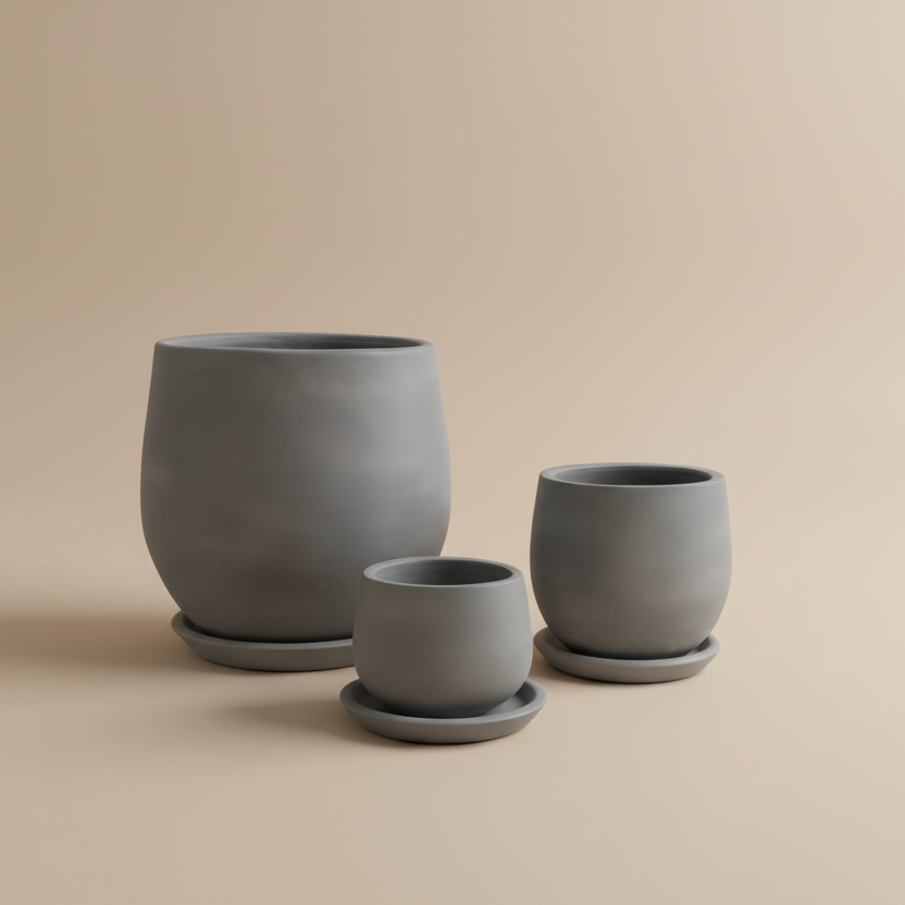 Large Modern Trio Planters