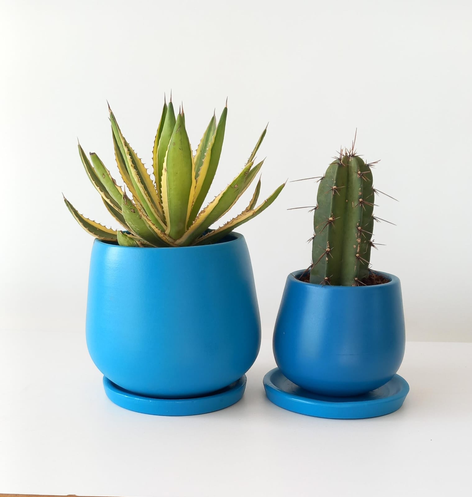 Outdoor Duo, Medium size - Black plastic pot