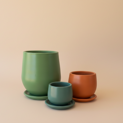 Large Modern Trio Planters